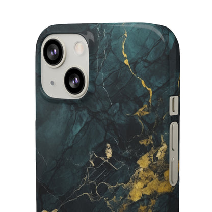 Gold Shadow Marble - iPhone Snap Case