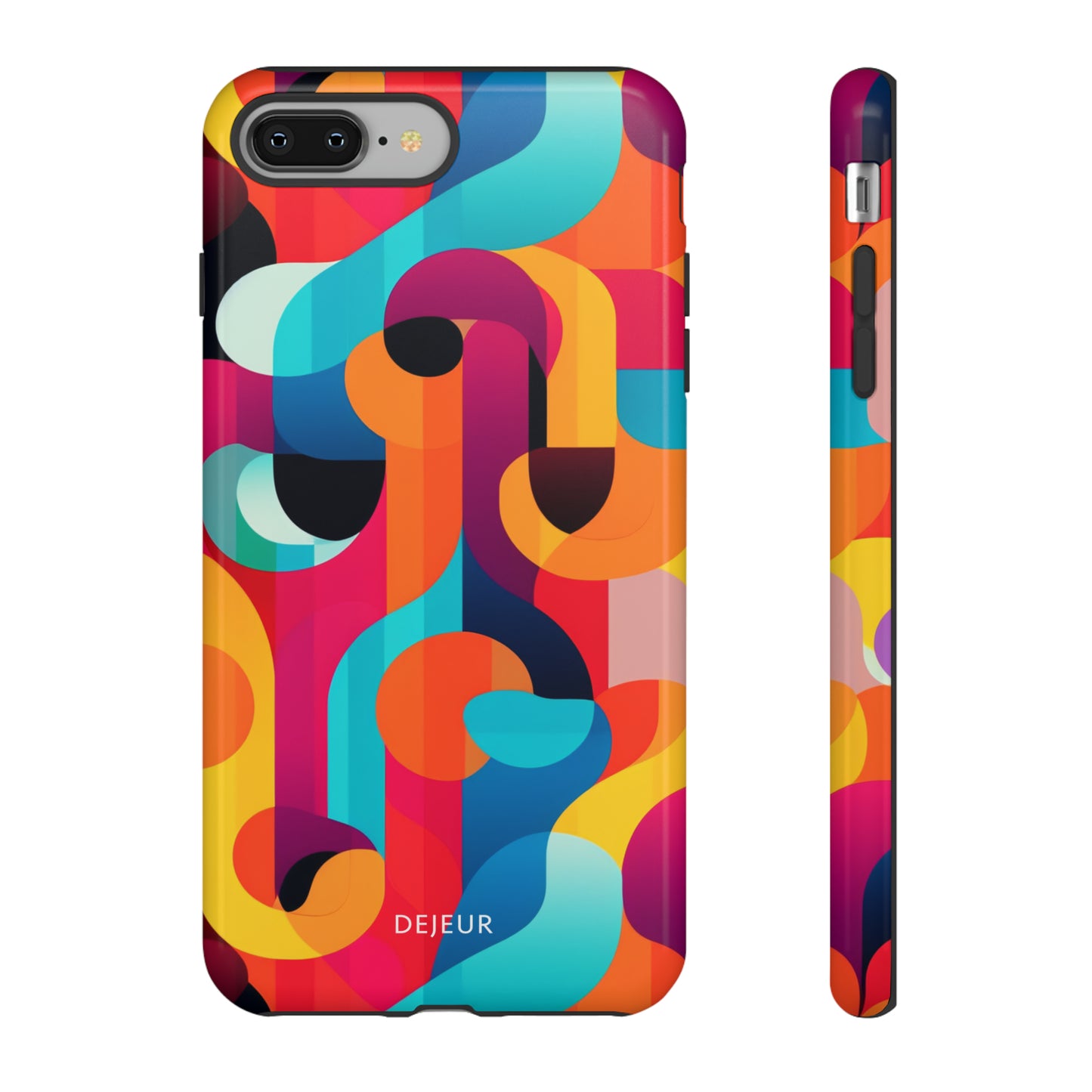 Curved Abstract Shapes - iPhone Tough Case