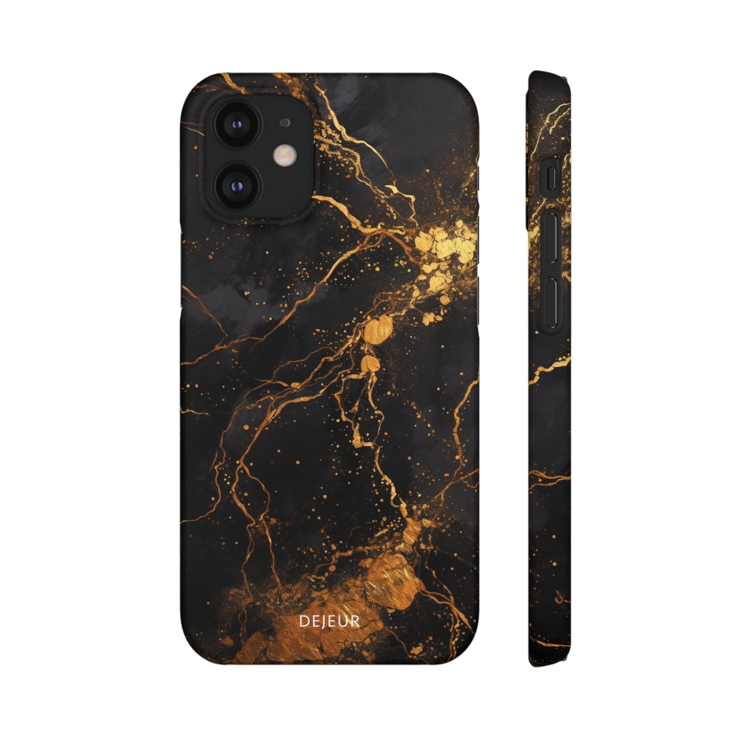 Dark Gold Amber Marble - iPhone Snap Case