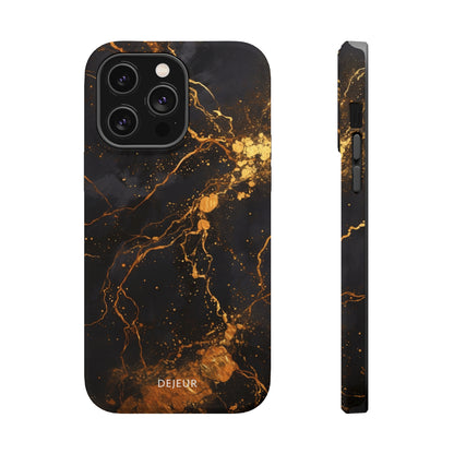 Dark Gold Amber Marble - iPhone MagSafe Tough Case