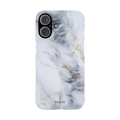 White Gold Marble - iPhone Snap Case