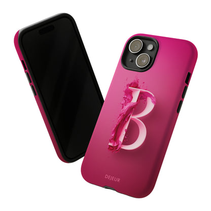 B Hot Pink Splash - iPhone Tough Case