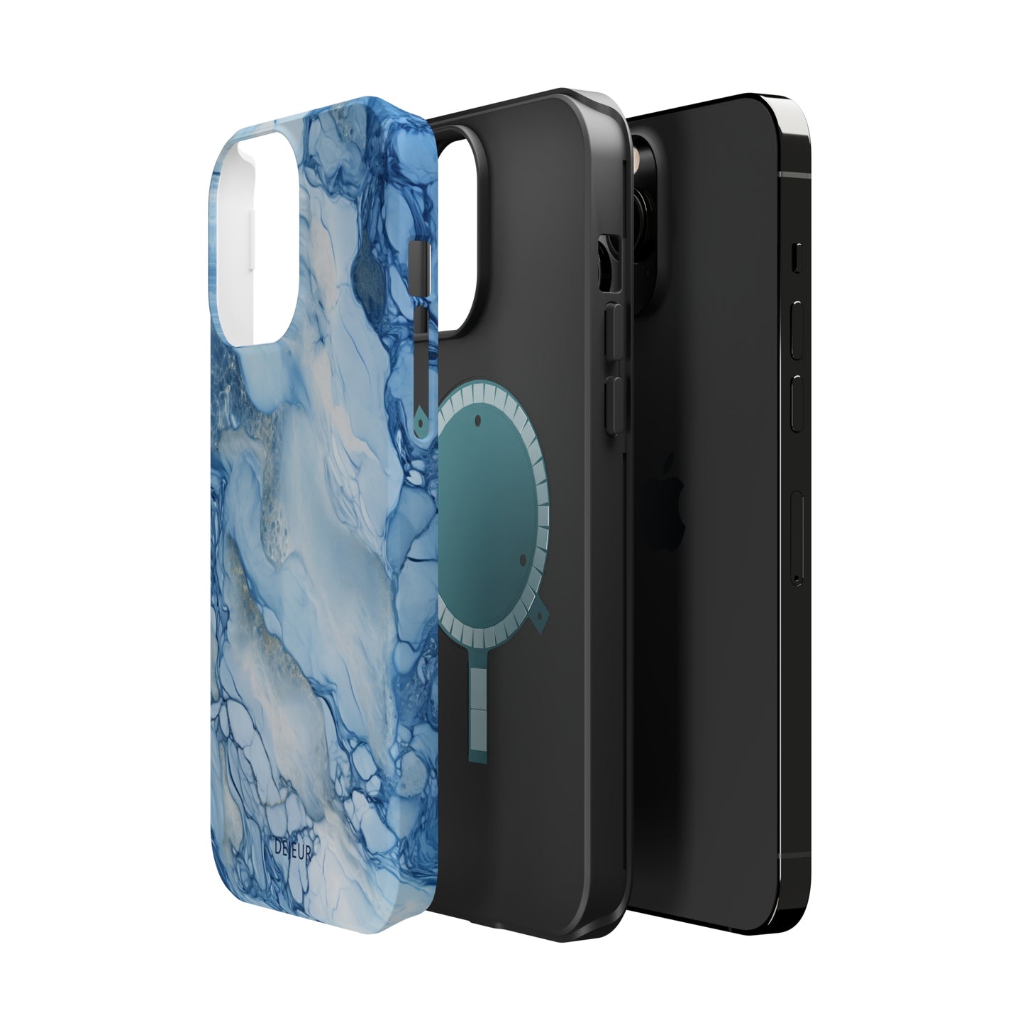 Sky Blue Marble - iPhone MagSafe Tough Case