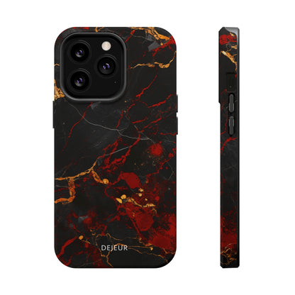 Dark Crimson Marble - iPhone MagSafe Tough Case