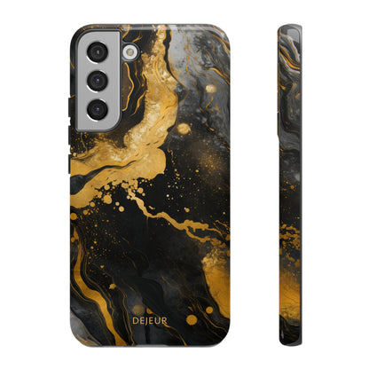 Gold & Black Marble - Samsung Galaxy Tough Case