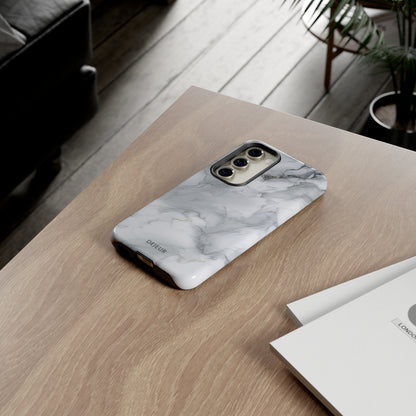 Platinum Silver Marble - Samsung Galaxy Tough Case