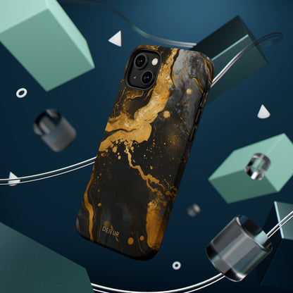 Gold & Black Marble - iPhone MagSafe Tough Case