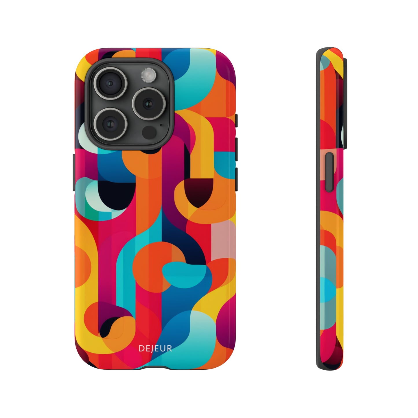 Curved Abstract Shapes - iPhone Tough Case