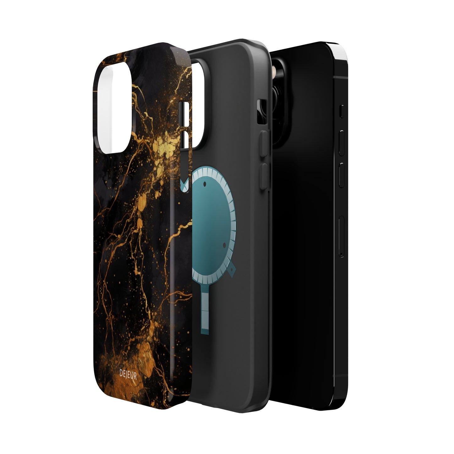 Dark Gold Amber Marble - iPhone MagSafe Tough Case