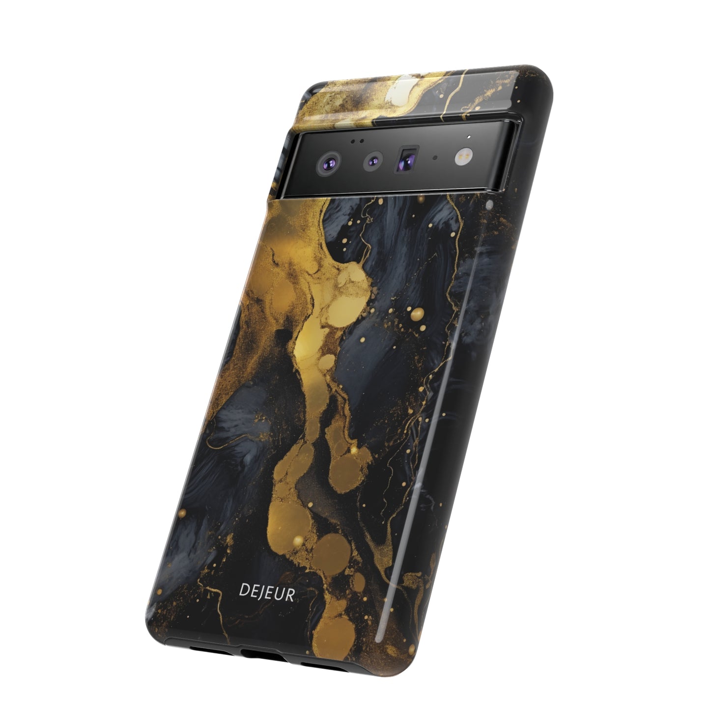 Metallic Gold Dark Marble - Google Pixel Tough Case