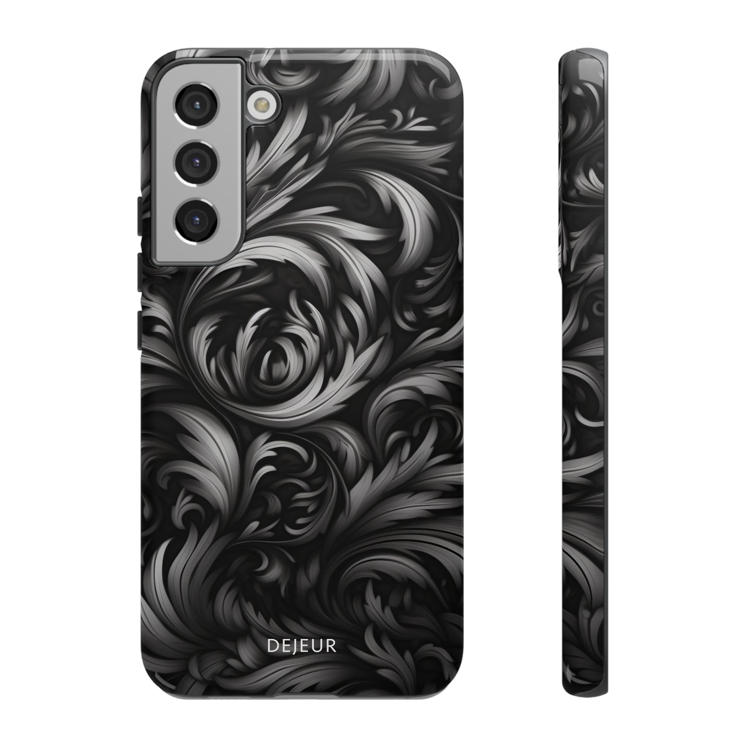 Dark Grey Floral - Samsung Galaxy Tough Case