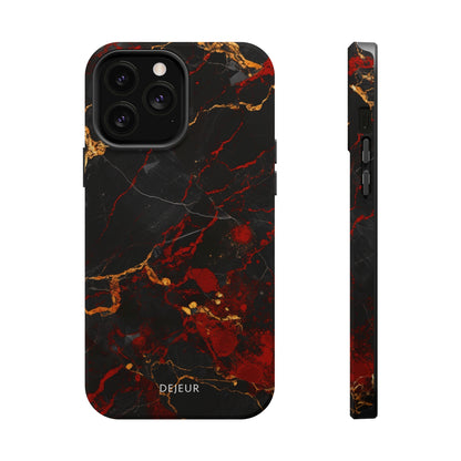 Dark Crimson Marble - iPhone MagSafe Tough Case