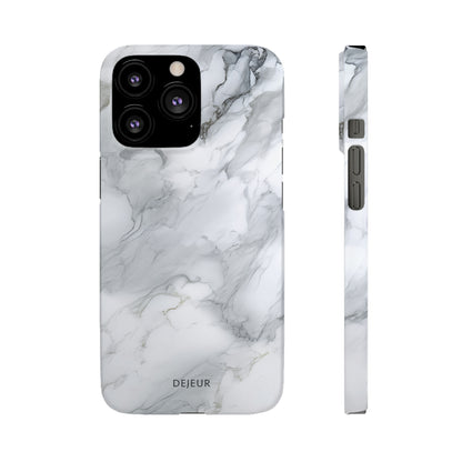 Platinum Silver Marble - iPhone Snap Case