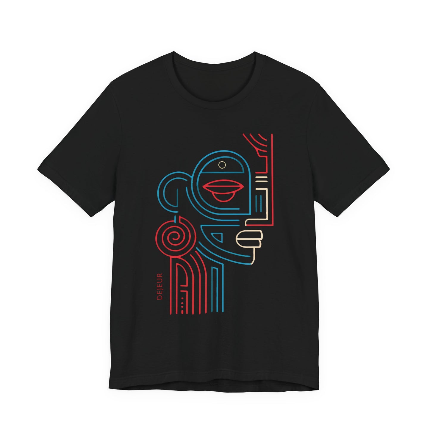 Modernist Abstract Line Art Profile - T-Shirt