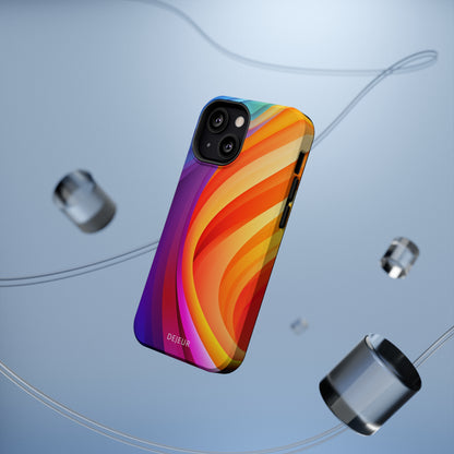 Rainbow Waves - iPhone MagSafe Tough Case