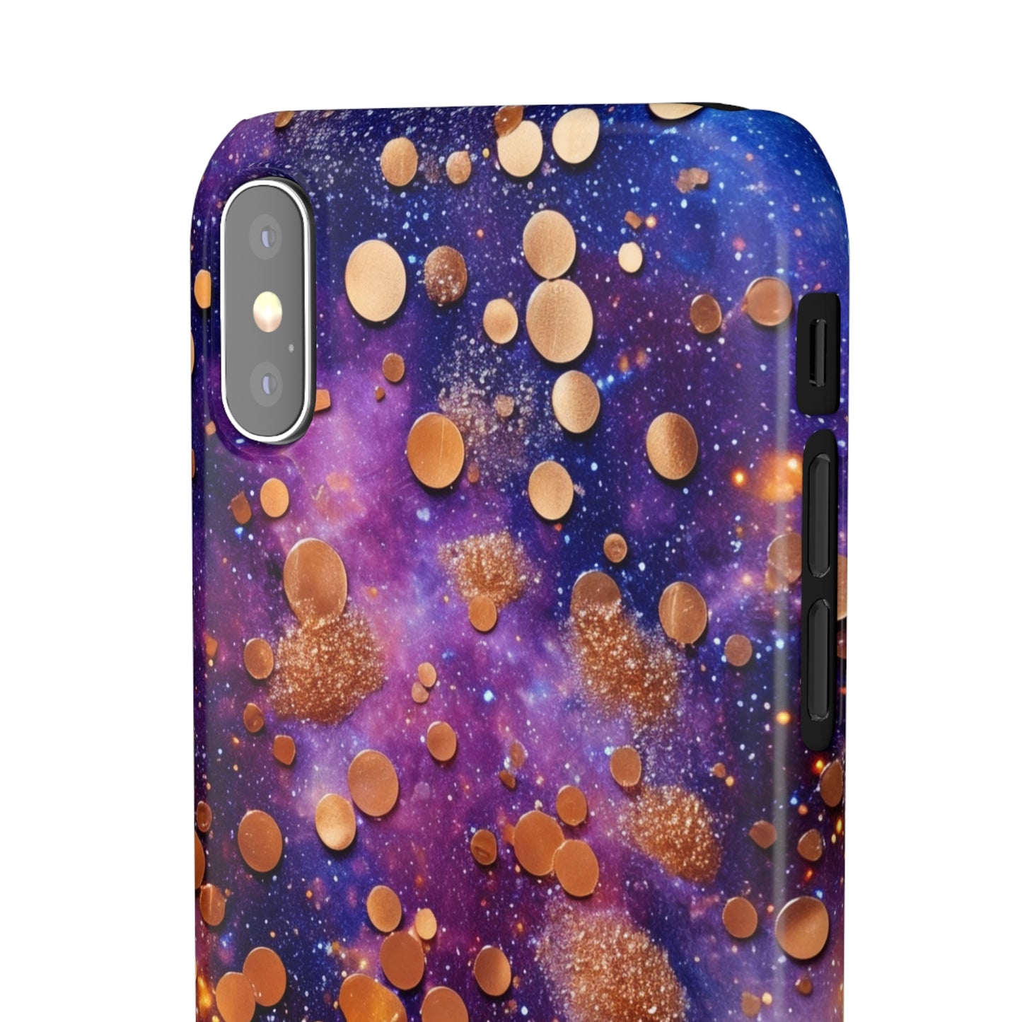 Cosmic Glitter Circles - iPhone Snap Case