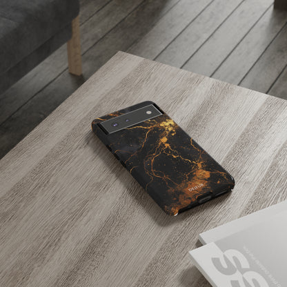 Dark Gold Amber Marble - Google Pixel Tough Case