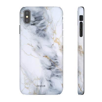 White Gold Marble - iPhone Snap Case