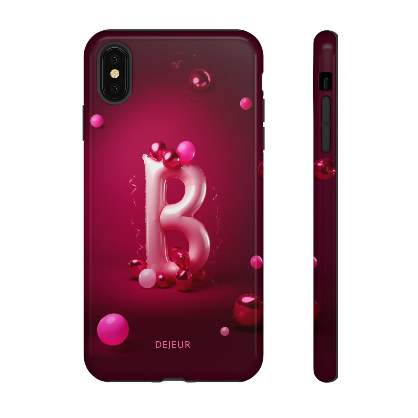 B Pink Party Balloons - iPhone Tough Case