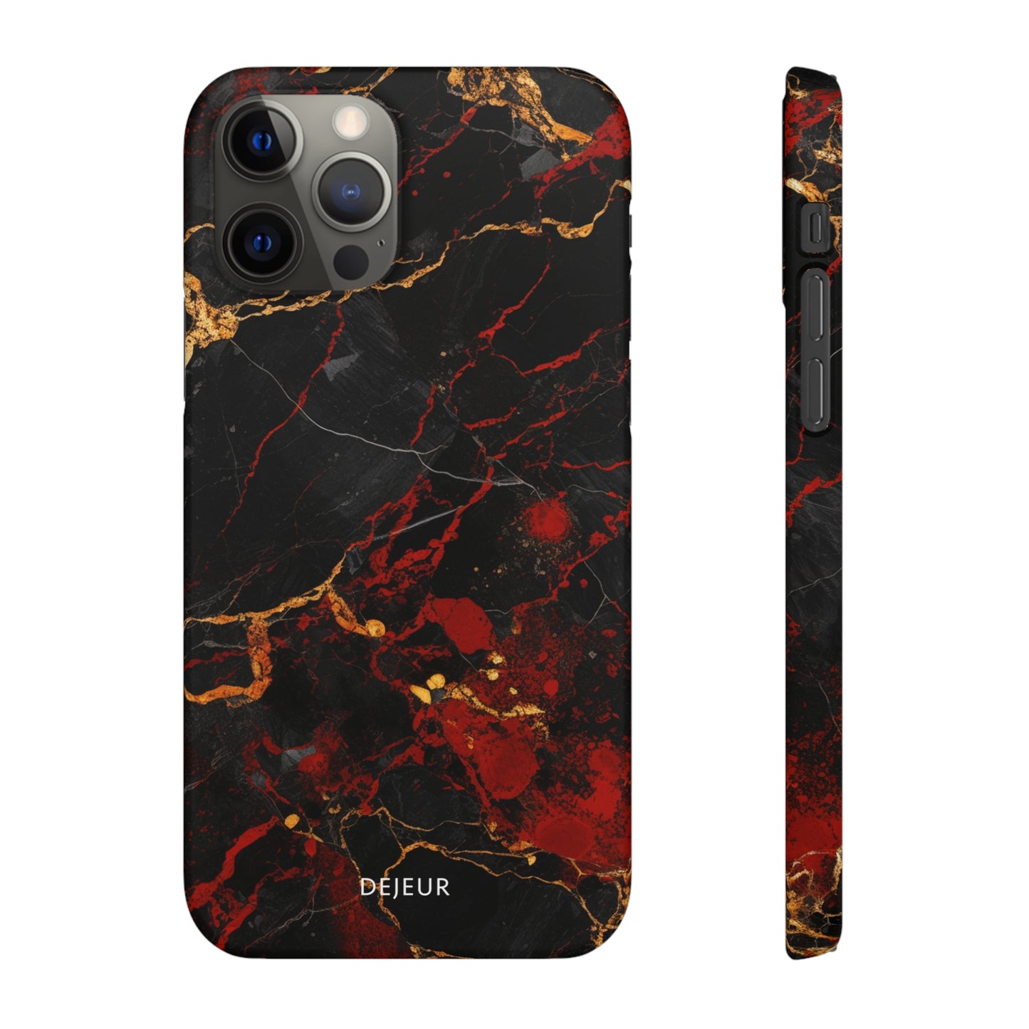 Dark Crimson Marble - iPhone Snap Case