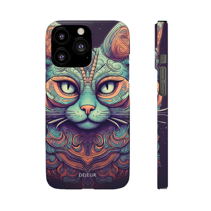 Intricate Aqua Cat - iPhone Snap Case