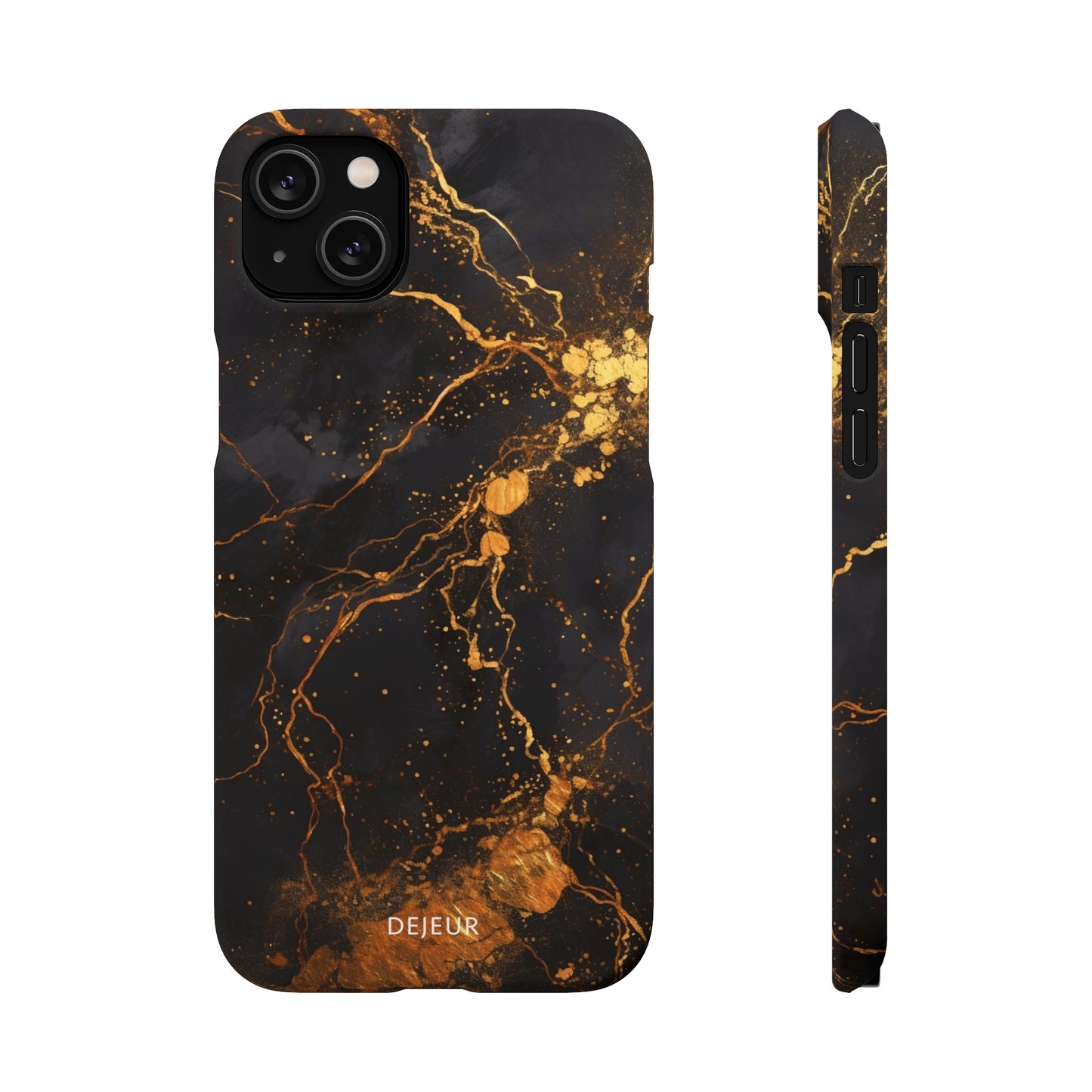 Dark Gold Amber Marble - iPhone Snap Case