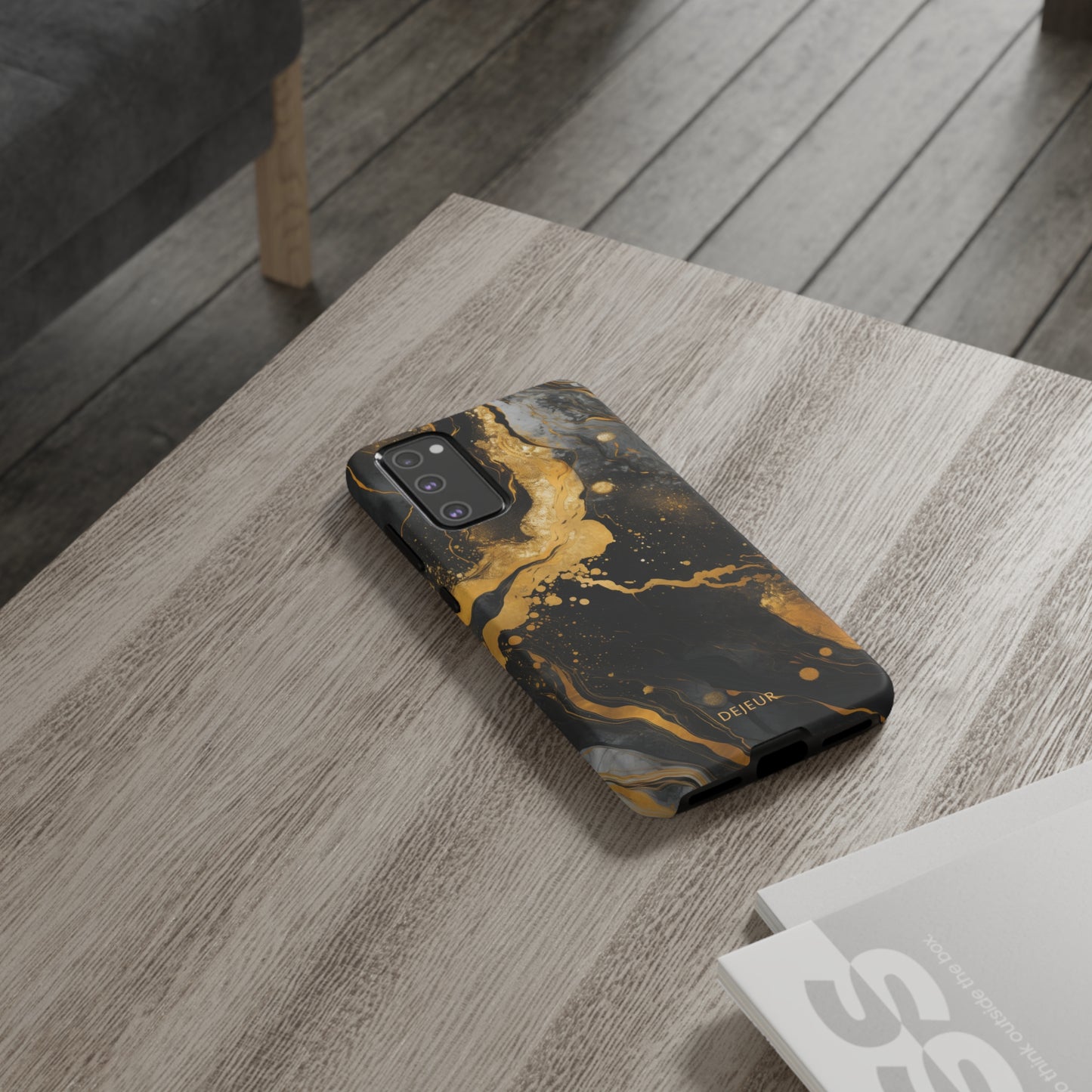 Gold & Black Marble - Samsung Galaxy Tough Case