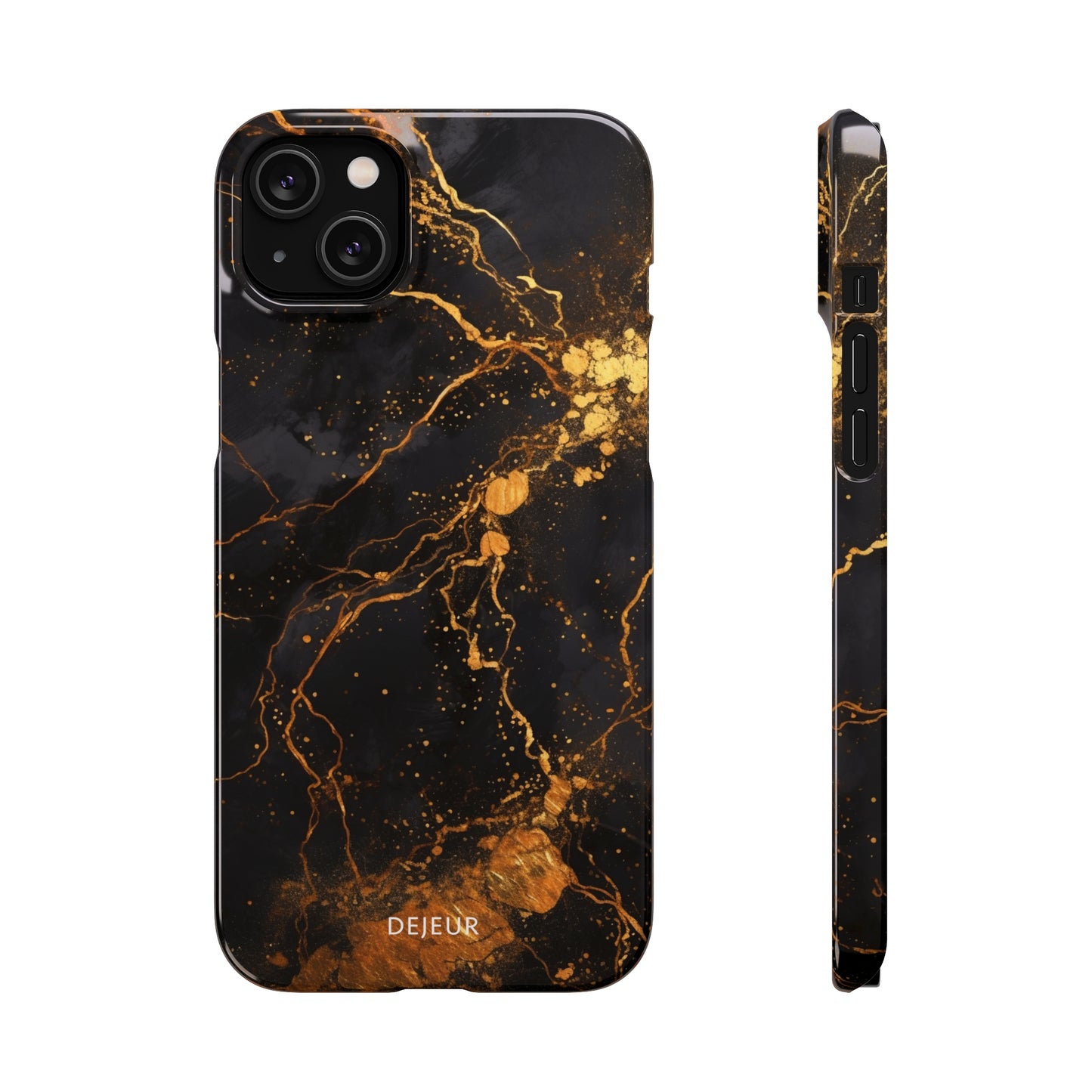 Dark Gold Amber Marble - iPhone Snap Case