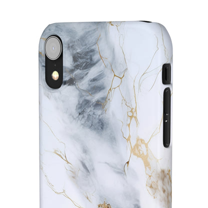 White Gold Marble - iPhone Snap Case