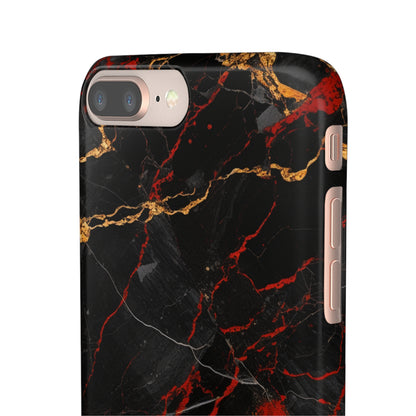 Dark Crimson Marble - iPhone Snap Case