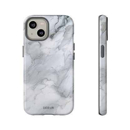 Platinum Silver Marble - iPhone Tough Case