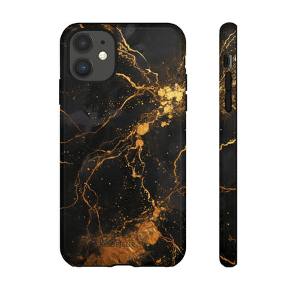 Dark Gold Amber Marble - iPhone Tough Case