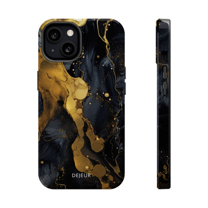 Metallic Gold Dark Marble - iPhone MagSafe Tough Case