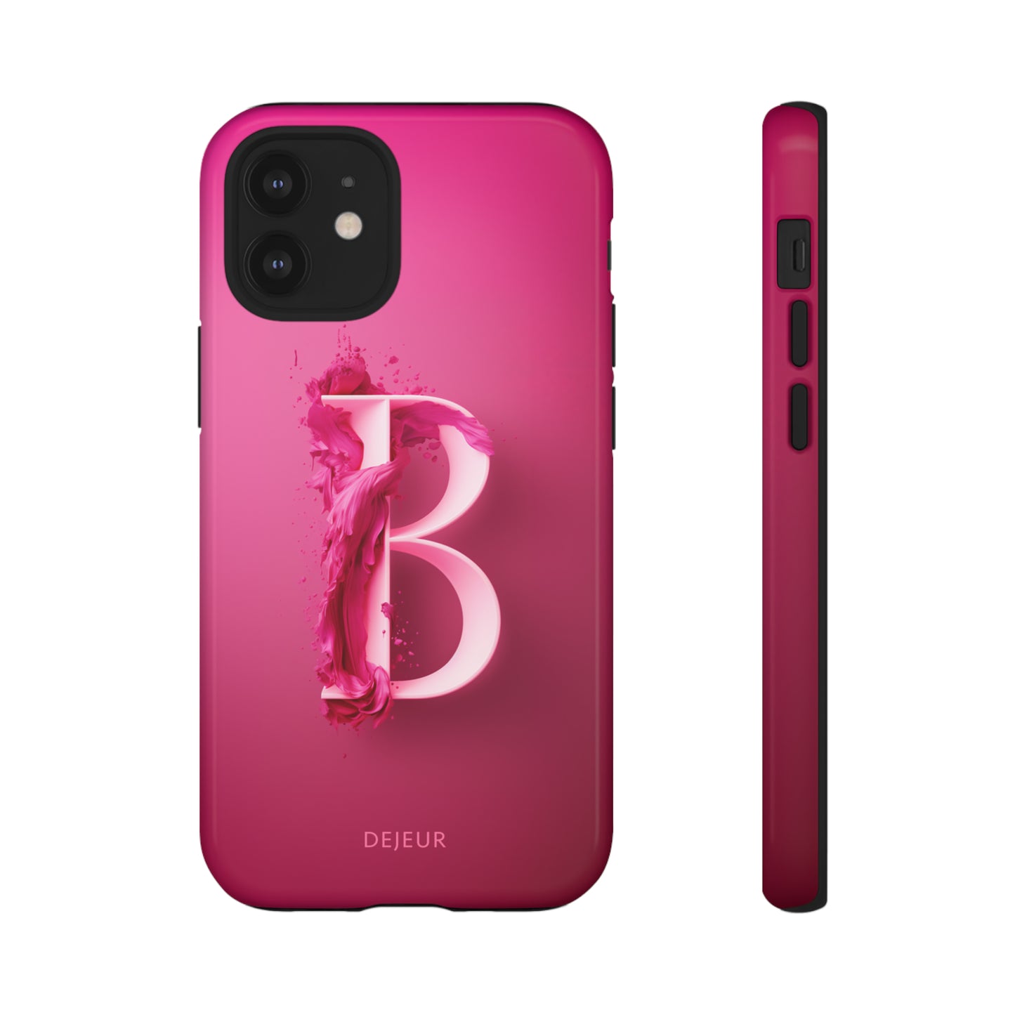 B Hot Pink Splash - iPhone Tough Case