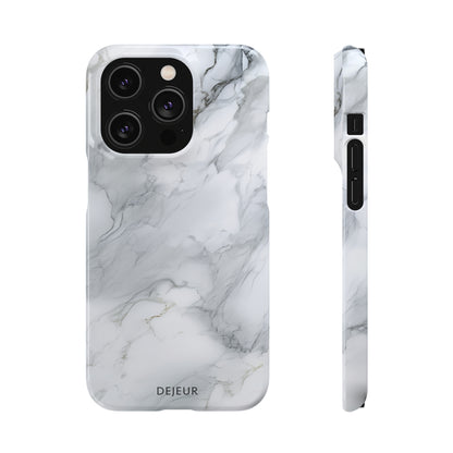 Platinum Silver Marble - iPhone Snap Case