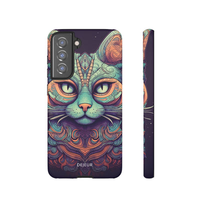 Intricate Aqua Cat - Samsung Galaxy Tough Case