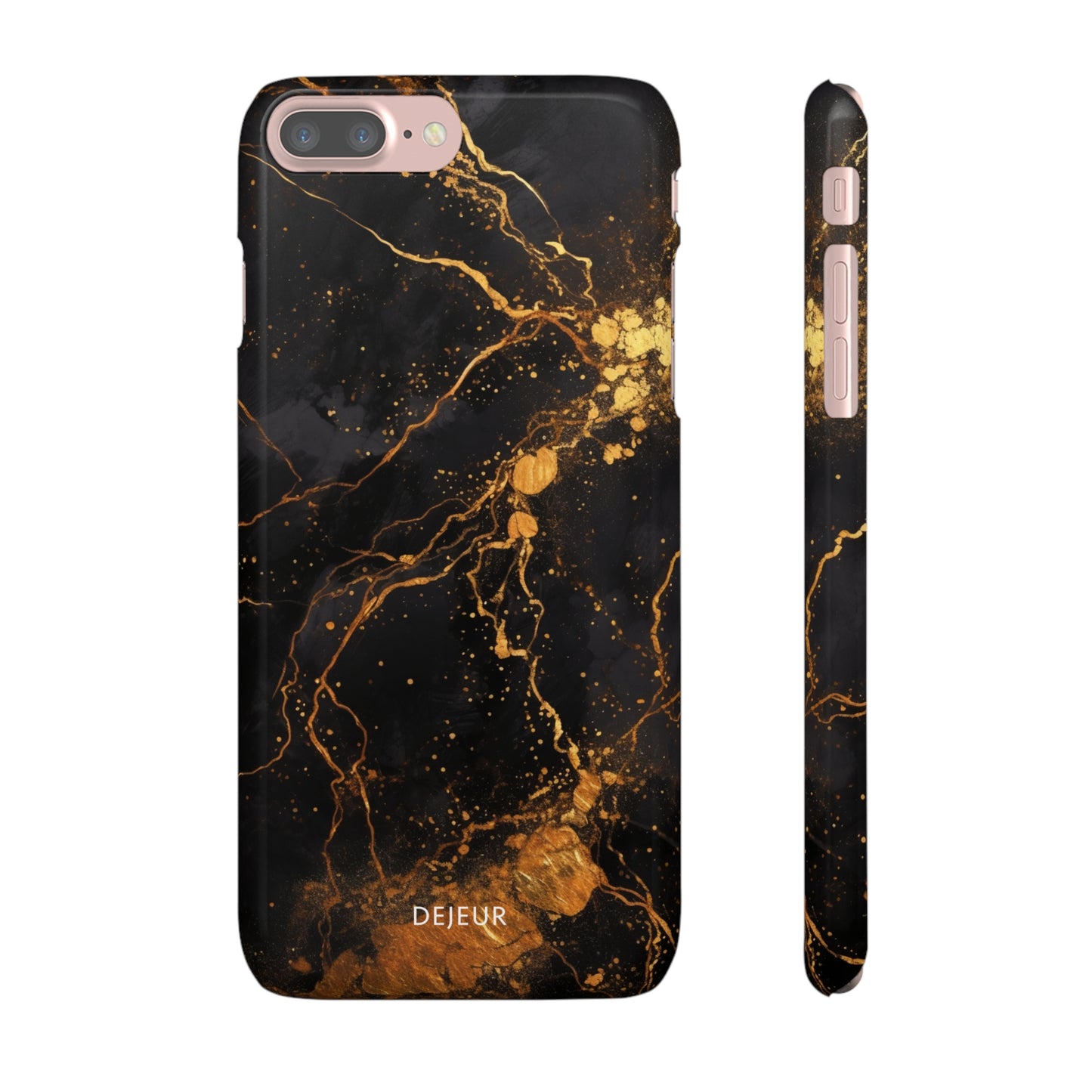 Dark Gold Amber Marble - iPhone Snap Case