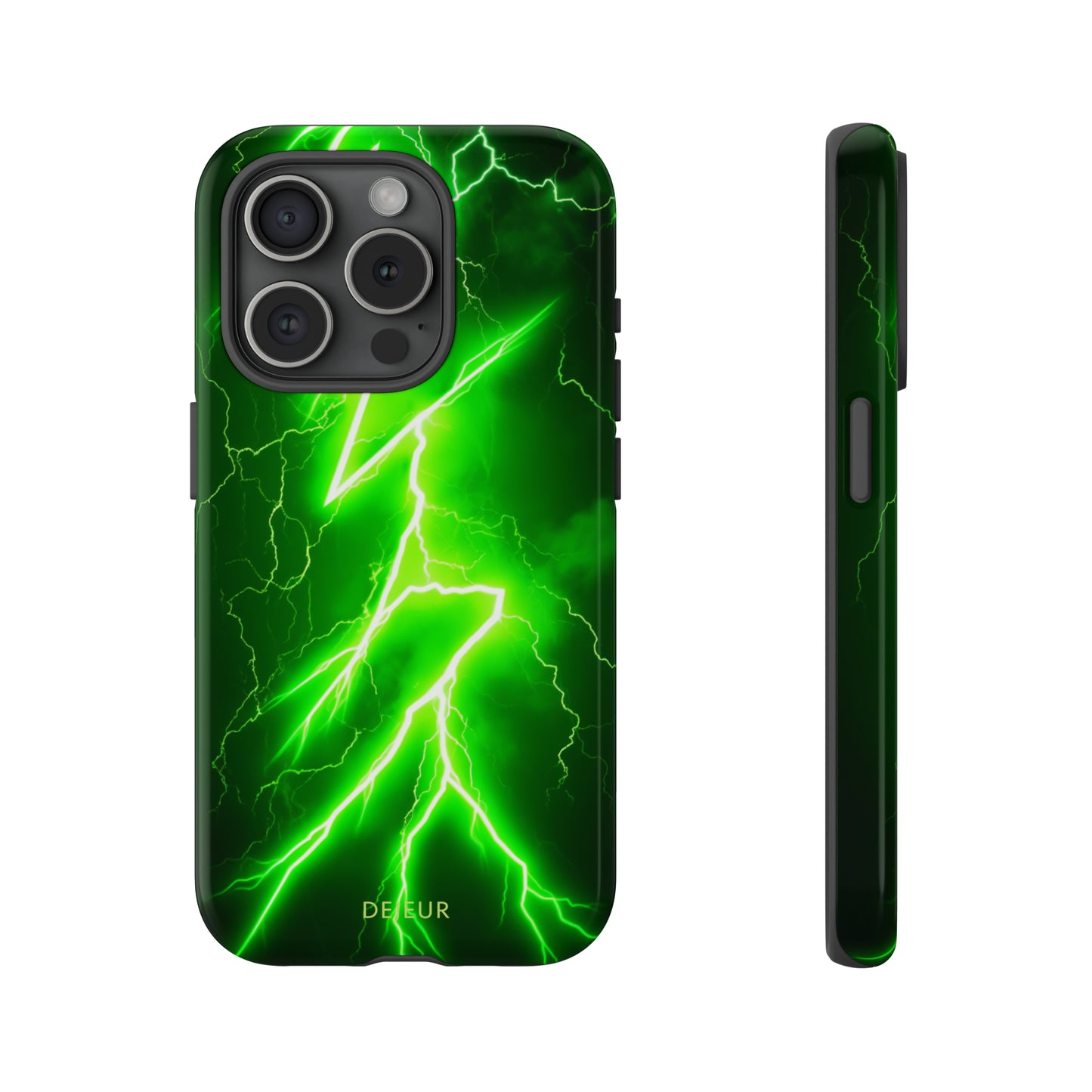 Neon Green Lightning - iPhone Tough Case