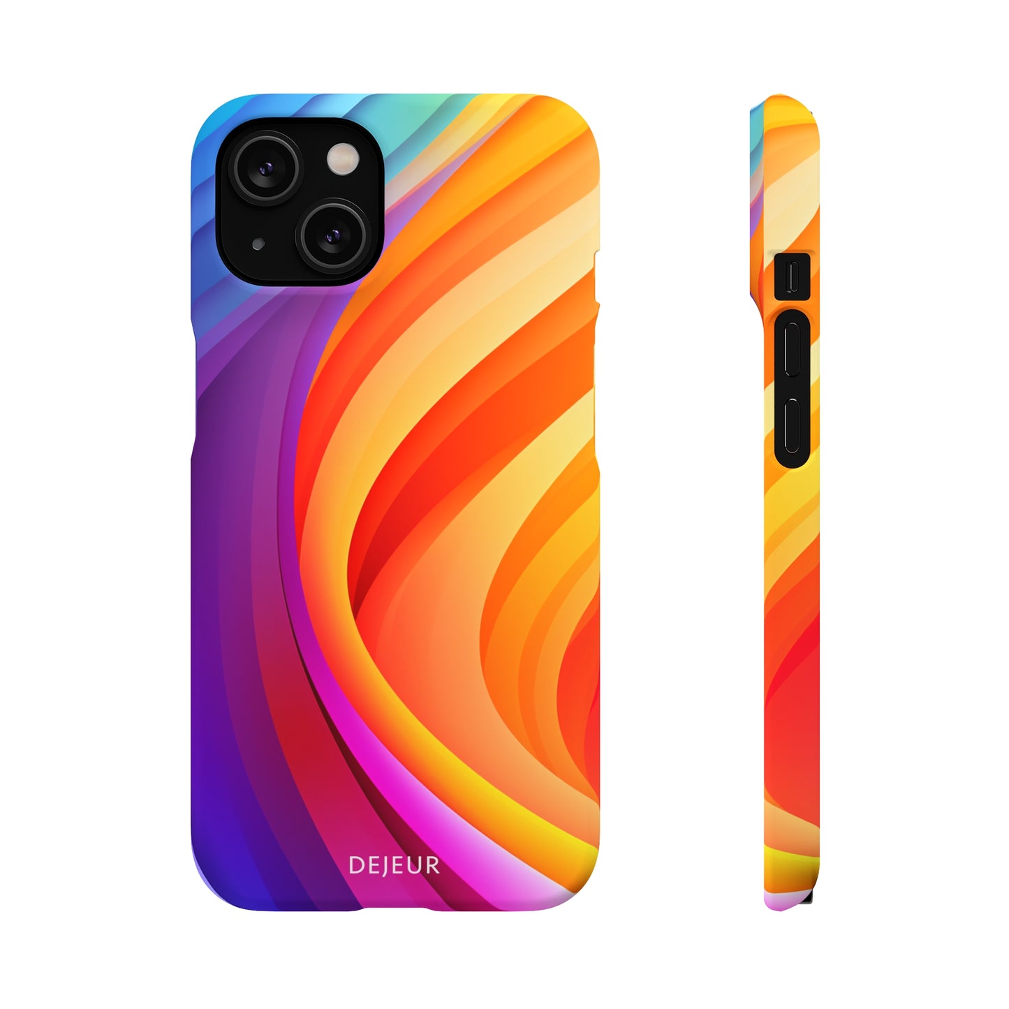 Rainbow Waves - iPhone Snap Case