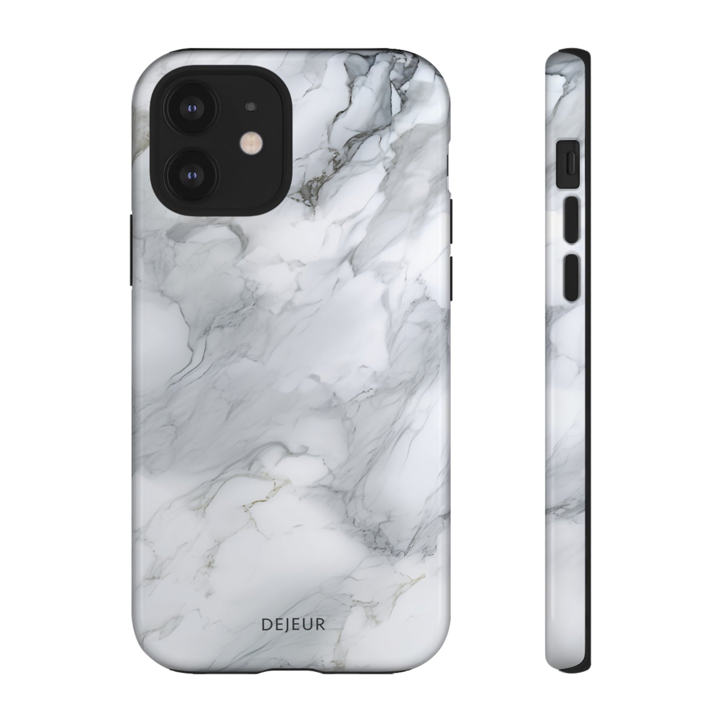 Platinum Silver Marble - iPhone Tough Case