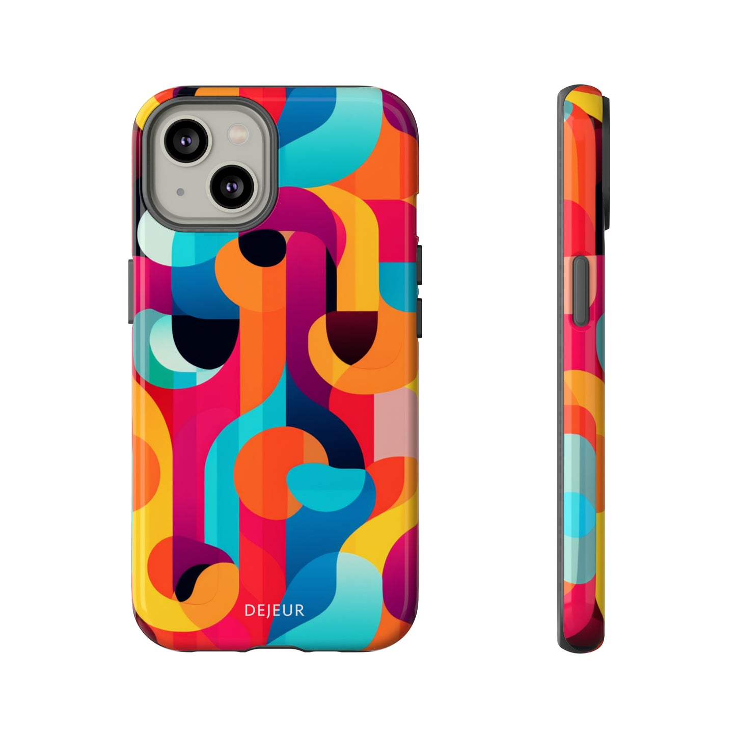 Curved Abstract Shapes - iPhone Tough Case