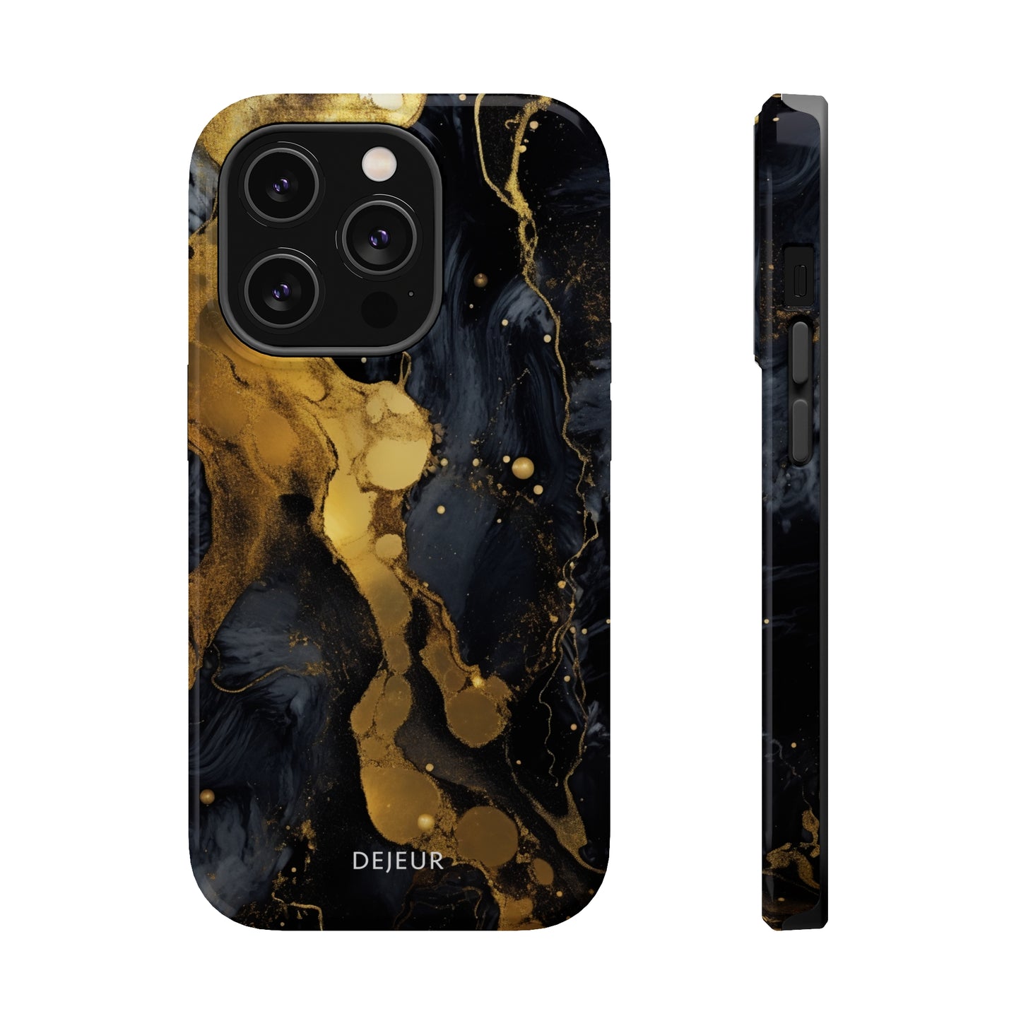 Metallic Gold Dark Marble - iPhone MagSafe Tough Case