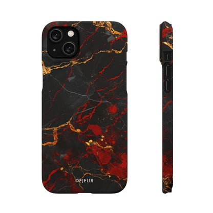 Dark Crimson Marble - iPhone Snap Case