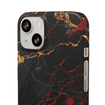 Dark Crimson Marble - iPhone Snap Case