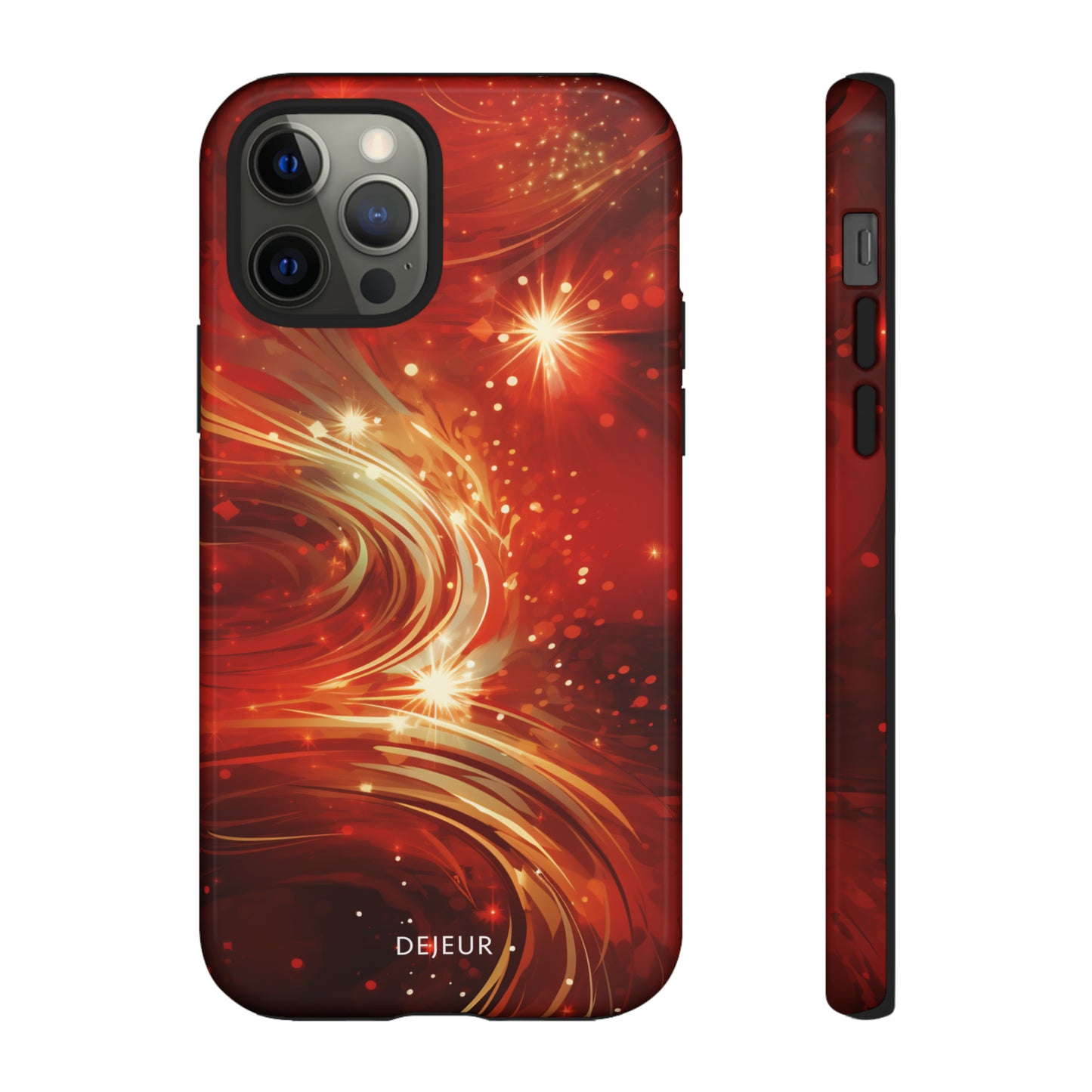 Festive Ruby Swirls  - iPhone Tough Case