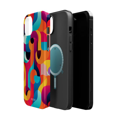 Curved Abstract Shapes - iPhone MagSafe Tough Case