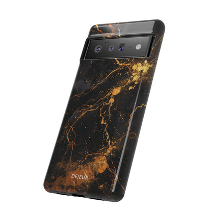 Dark Gold Amber Marble - Google Pixel Tough Case