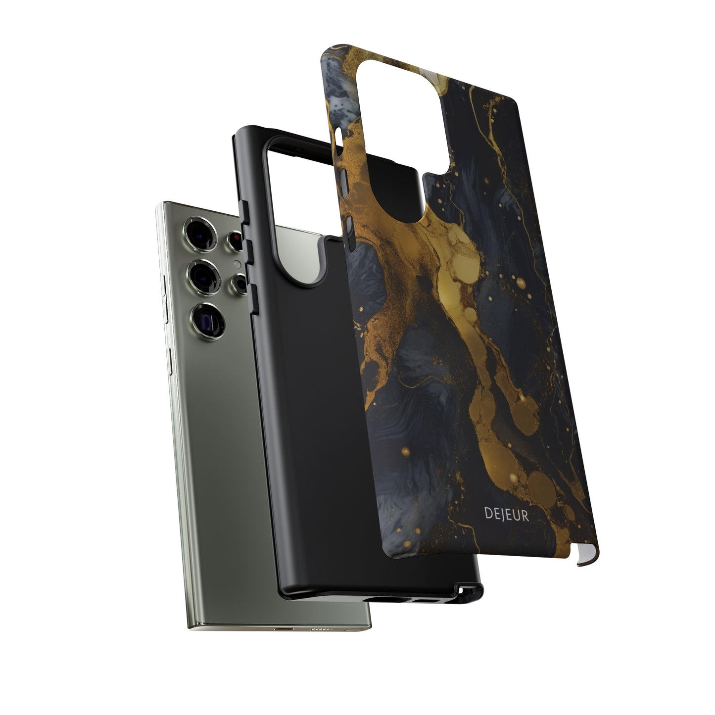 Metallic Gold Dark Marble - Samsung Galaxy Tough Case