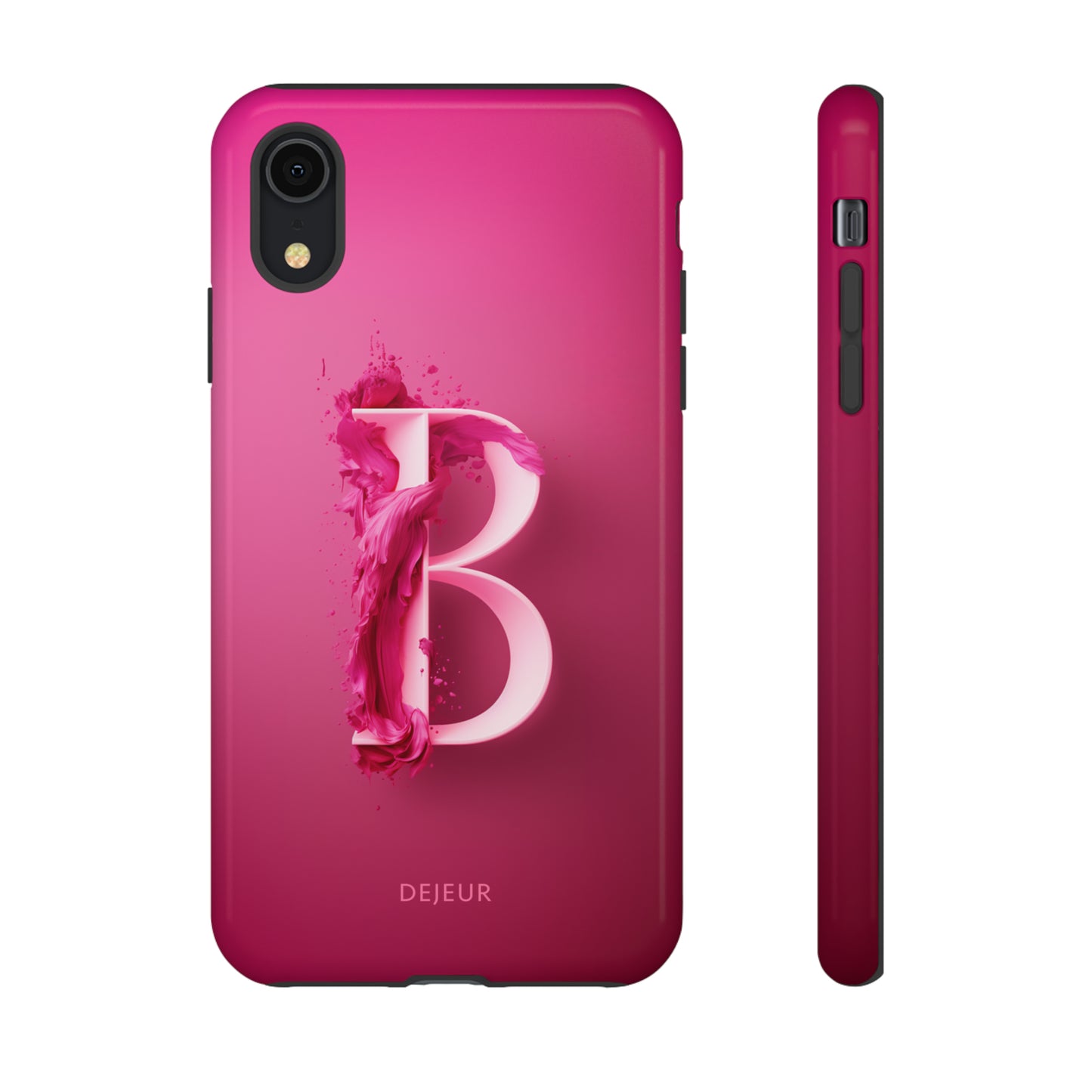 B Hot Pink Splash - iPhone Tough Case