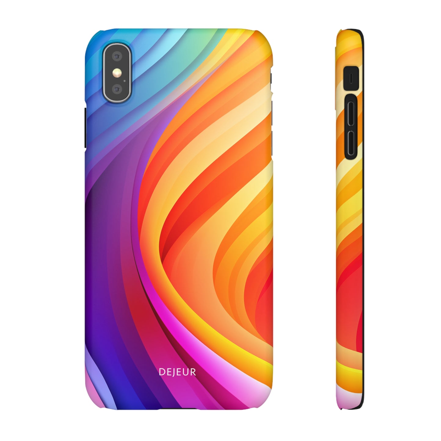 Rainbow Waves - iPhone Snap Case